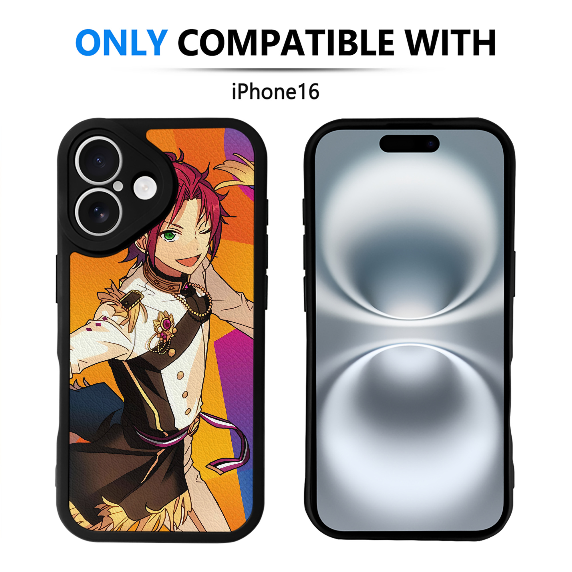 （画像用） あんさんぶるスターズ! Ensemble Stars 【iPhone 16シリーズ対応】シリコンスマホケース（レザー調） 材質：シリコン